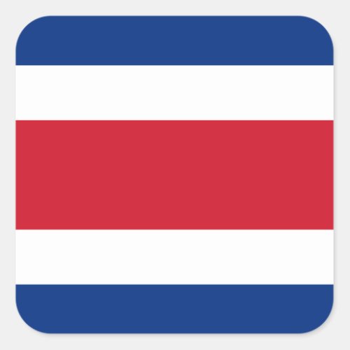 Costa Rica Flag Square Sticker