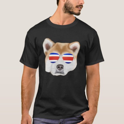 Costa Rica Flag St Bernard Dog Tico Pocket T_Shirt
