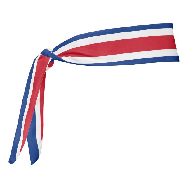 Costa Rica Flag Tie Headband (Rotate 270)