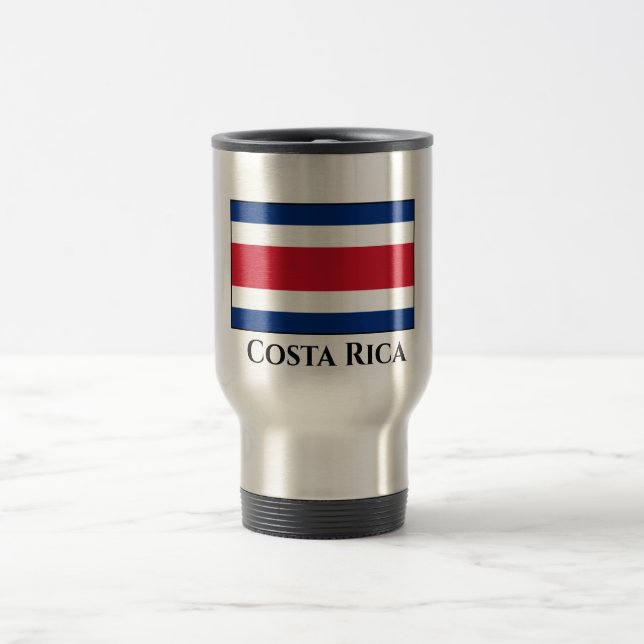 Costa Rica Flag Travel Mug (Center)