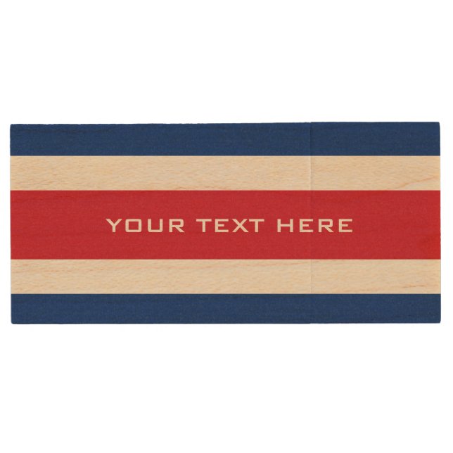 Costa Rica flag USB pendrive flash drive (Front)