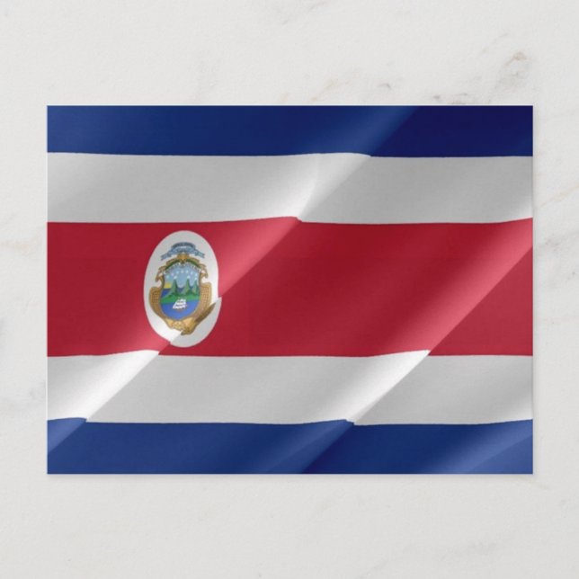 Costa Rica - Flag Waving - Postcard (Front)