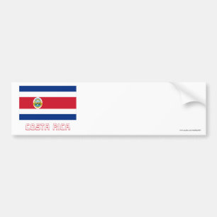 Costa Rica Flag with Name Bumper Sticker