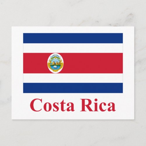 Costa Rica Flag with Name Postcard