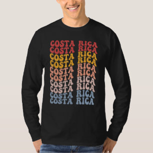 Costa Rica Groovy Retro Costa Rican T-Shirt