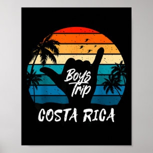 Costa rica guys trip matching poster