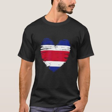 Costa Rica Heart Costa Rican Flag Costa Rican Prid T-Shirt Costa Rica Heart Costa Rican Flag Costa Rican Prid T-Shirt