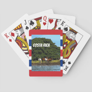 Costa Rica - Horses by the Water Poker Cards