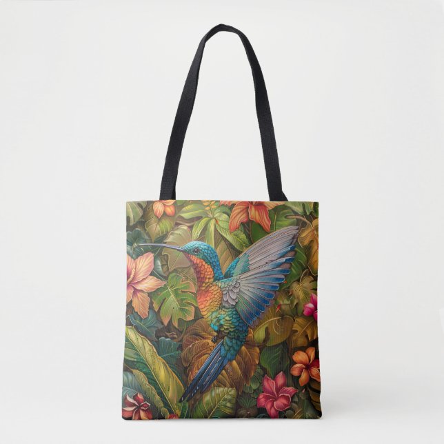 Costa Rica Hummingbird Tote Bag (Front)
