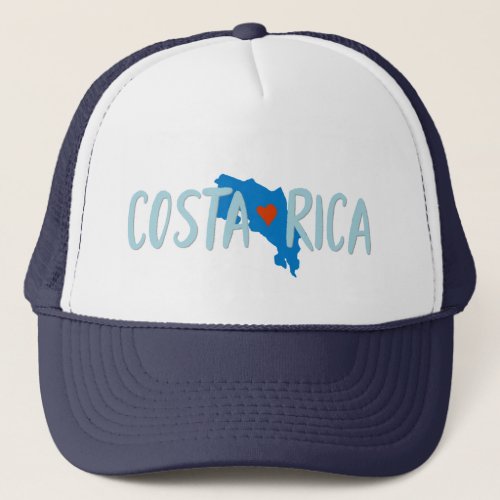 Costa Rica I Love Costa Rica Map Trucker Hat