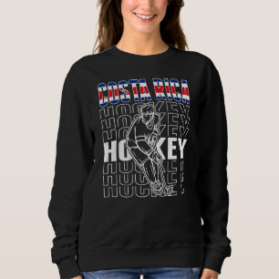 Costa Rica Ice Hockey Fan Costa Rican Hockey Team  Sweatshirt
