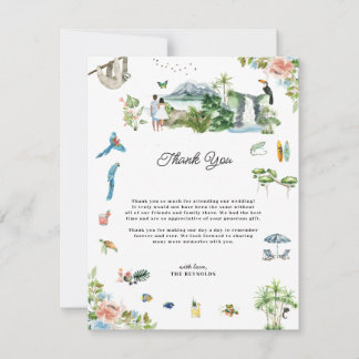 Costa Rica | Illustrated Wedding Thank You Card