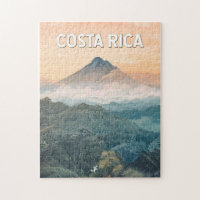 Costa Rica Illustration Travel Art Vintage
