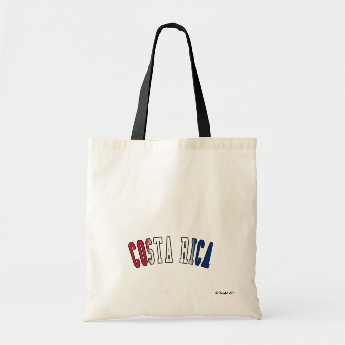 Costa Rica in National Flag Colors Tote Bag