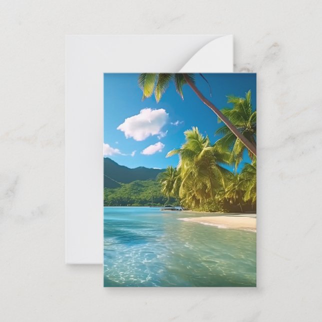 Costa Rica Island Paradise  Note Card (Front)