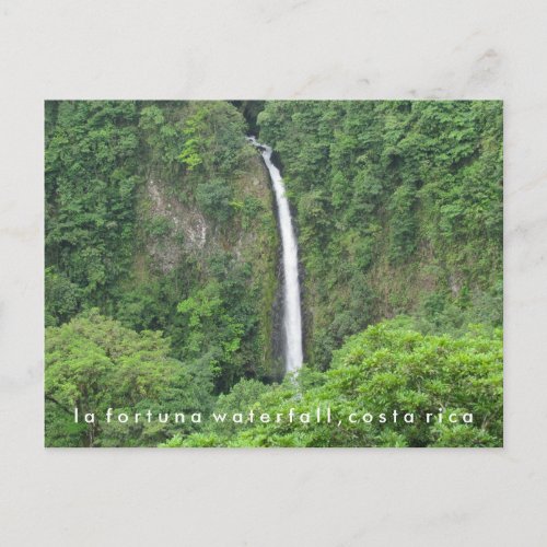 Costa Rica La Fortuna Waterfall Postcard