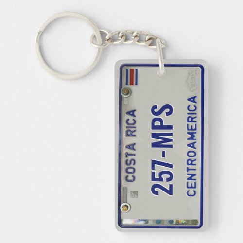 Costa Rica License Plate customizable Keychain