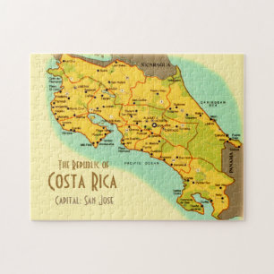 Costa Rica Map 11x14 Puzzle