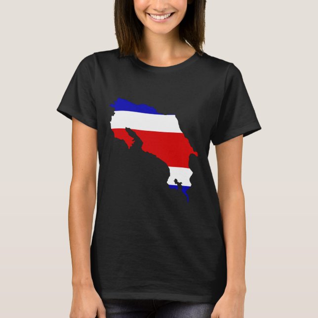 Costa Rica Map Costa Rica Proud T-Shirt (Front)
