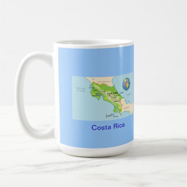 Costa Rica map & flag Coffee Mug (Left)