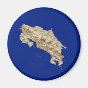 Costa Rica Map Magnet
