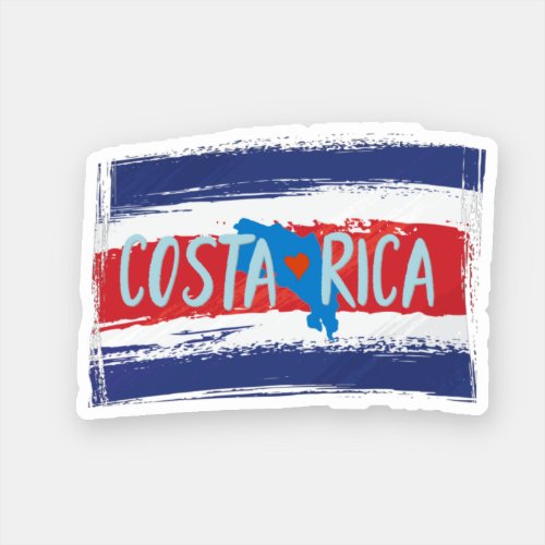 Costa Rica Map  Sticker