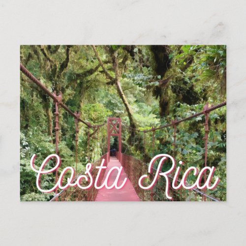 Costa Rica Monteverde Bridge Photography Postcard