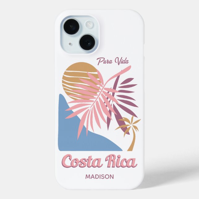 Costa Rica Motto Pura Vida Case-Mate iPhone Case (Back)