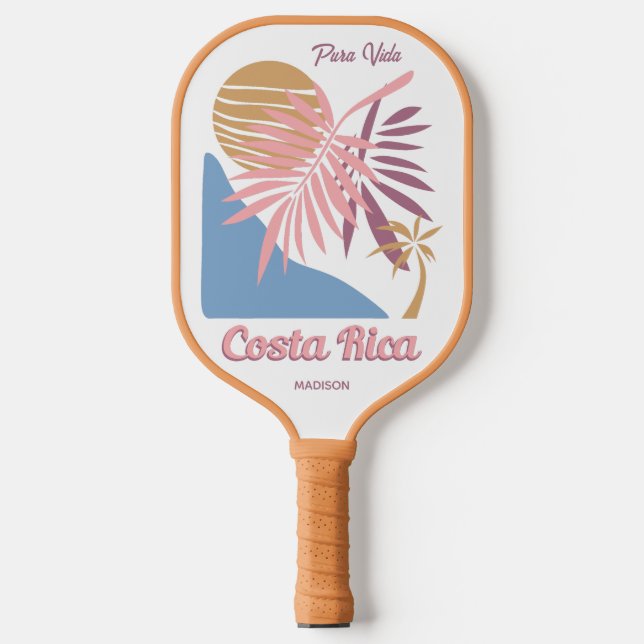Costa Rica Motto Pura Vida Pickleball Paddle (Front)