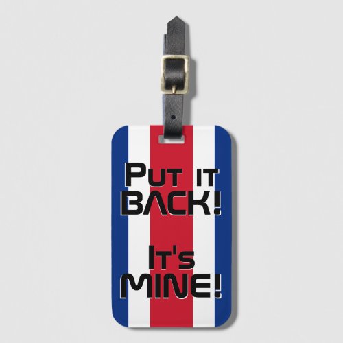 Costa Rica National Flag Funny Patriotic Luggage Tag