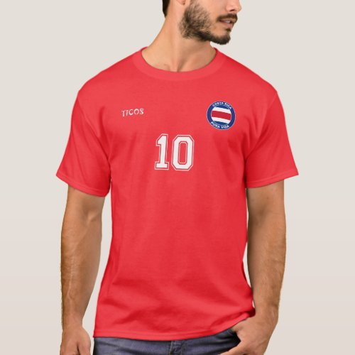 Costa Rica National Football Team Soccer Retro T_Shirt