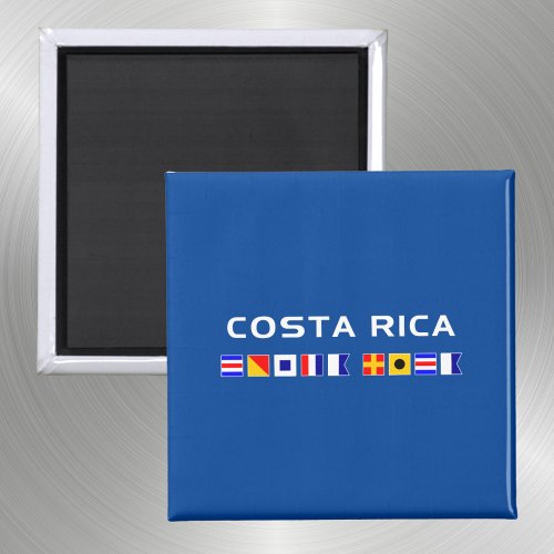 Costa Rica Nautical Maritime Sailing Flags Dark Magnet