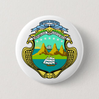 Costa Rica Official Coat Of Arms Heraldry Symbol Button