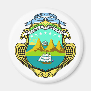 Costa Rica Official Coat Of Arms Heraldry Symbol Magnet