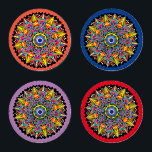 Costa Rica Ox Cart Wheel Carreta Coaster set<br><div class="desc">Beautiful coasters to bring color and joy to your home. Also, a great gift for the Tico, or Costa Rican aficionado, in your life. Ox Carts are another beautiful national tradition and treasure of Costa Rica. If you would like personalization, please message us! Dating from the mid-nineteenth century, oxcarts were...</div>