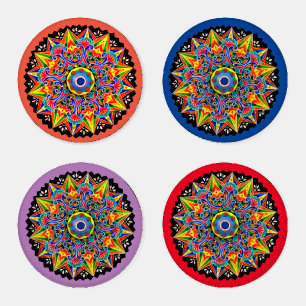 Costa Rica Ox Cart Wheel Carreta Coaster set