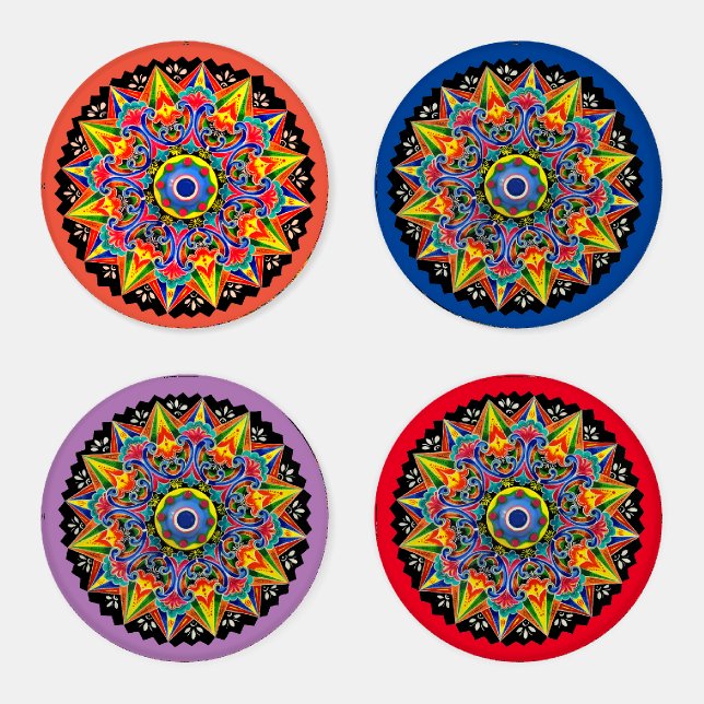 Costa Rica Ox Cart Wheel Carreta Coaster set (Set)