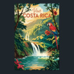 Costa Rica Parrot Illustration Travel Art Vintage Poster<br><div class="desc">Costa Rica in a vector art style. Costa Rica,  a biodiversity hotspot in Central America,  is world-renowned for its lush rainforests,  volcanic landscapes,  and wildlife-rich national parks.</div>