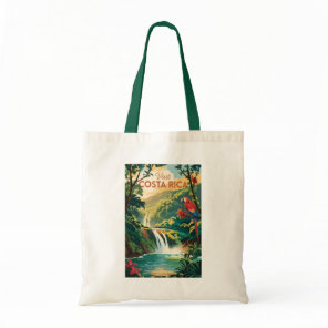 Costa Rica Parrot Illustration Travel Art Vintage Tote Bag
