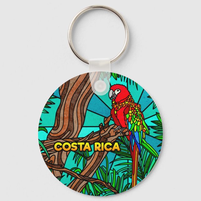 Costa Rica Parrot Keychain (Front)