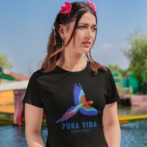 Costa Rica Parrot Pura Vida Souvenir T_Shirt