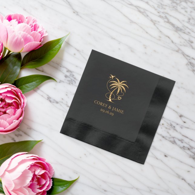 Costa Rica Passport Foil Napkins (Insitu (Wedding))