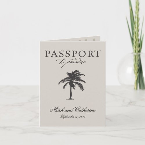 Costa Rica Passport Wedding Invitation