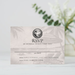 Costa Rica Passport Wedding RSVP Card