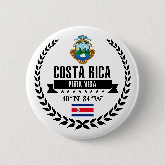 Costa Rica Pinback Button (Front)