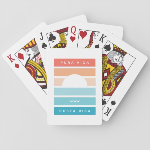 Costa Rica Pura Vida Beach  Poker Cards