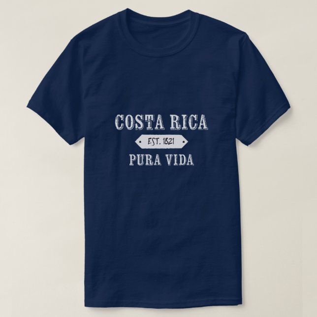 Costa Rica Pura Vida 1821 T-shirt Zazzle