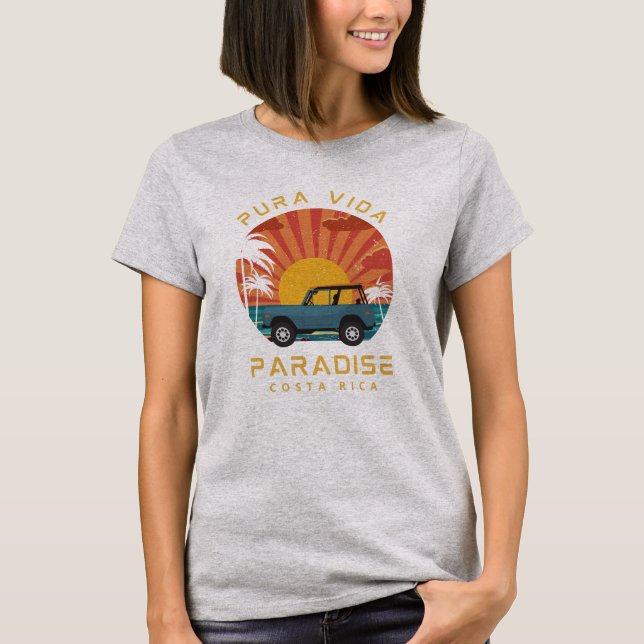 Costa Rica Pura Vida Paradise T-Shirt (Front)