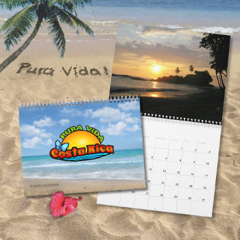 Costa Rica Pura Vida Photo Calendar by aura2000 at Zazzle