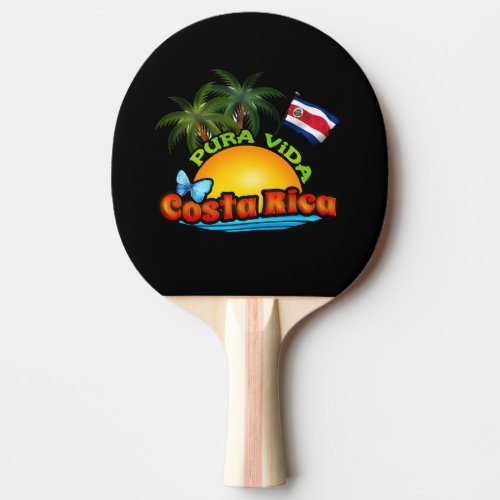 Costa Rica _ Pura Vida Ping Pong Paddle